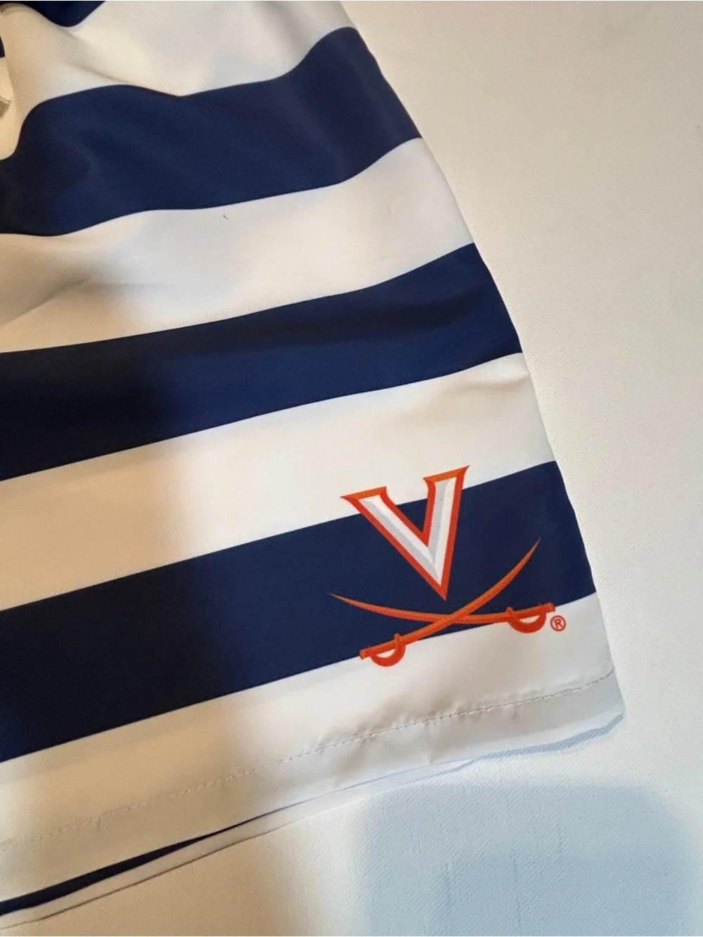 Vive La Fête Virginia Cavaliers UVA Swim Trunks Boys XS NWT Navy Orange
